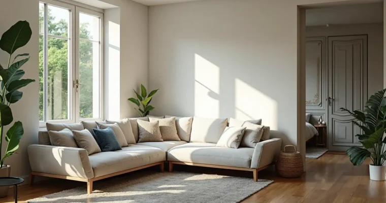 Ventanas Schüco PVC, sofás bien puestos, colchón limpio y entrada de lujo